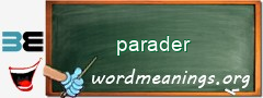 WordMeaning blackboard for parader